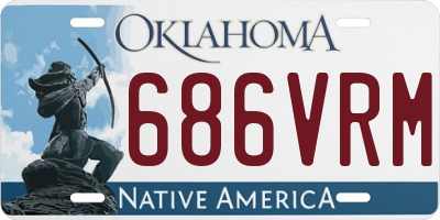 OK license plate 686VRM