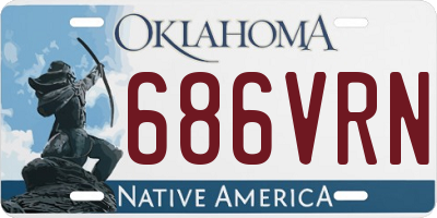 OK license plate 686VRN