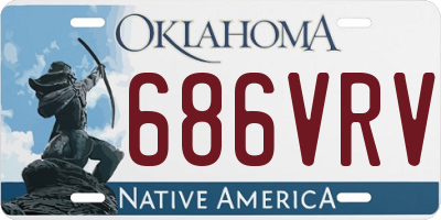 OK license plate 686VRV
