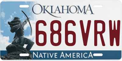 OK license plate 686VRW