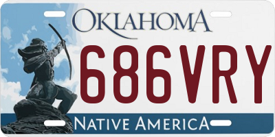 OK license plate 686VRY