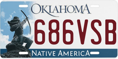 OK license plate 686VSB