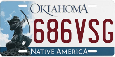 OK license plate 686VSG