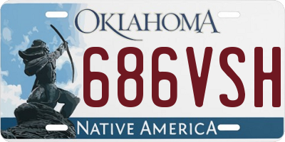 OK license plate 686VSH