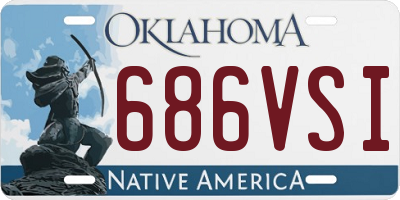 OK license plate 686VSI
