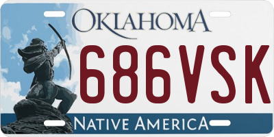 OK license plate 686VSK