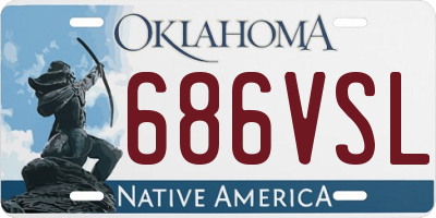 OK license plate 686VSL