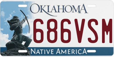 OK license plate 686VSM