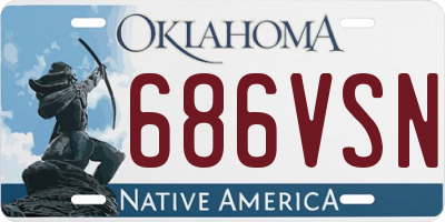 OK license plate 686VSN