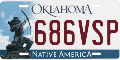 OK license plate 686VSP