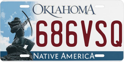 OK license plate 686VSQ