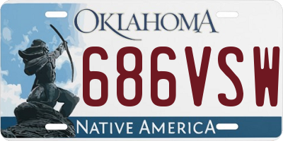 OK license plate 686VSW