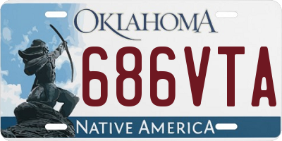 OK license plate 686VTA