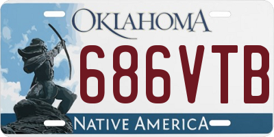 OK license plate 686VTB