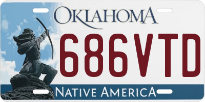 OK license plate 686VTD