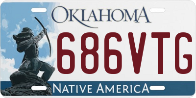OK license plate 686VTG