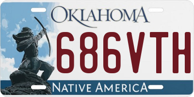 OK license plate 686VTH
