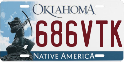 OK license plate 686VTK