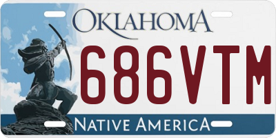 OK license plate 686VTM