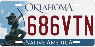OK license plate 686VTN