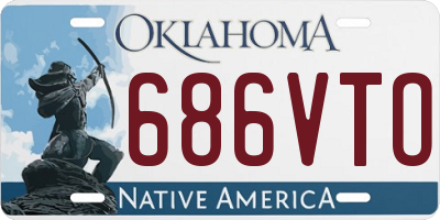 OK license plate 686VTO