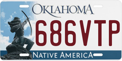 OK license plate 686VTP