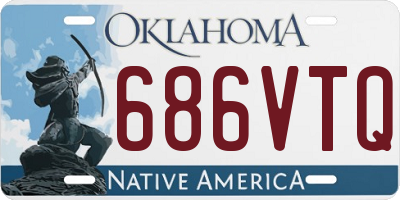 OK license plate 686VTQ