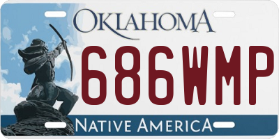 OK license plate 686WMP