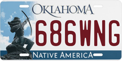 OK license plate 686WNG