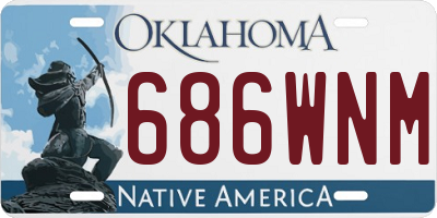 OK license plate 686WNM