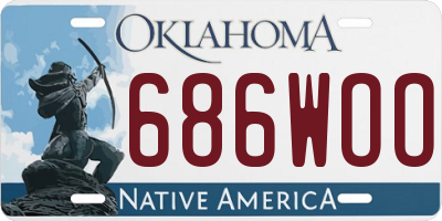 OK license plate 686WOO