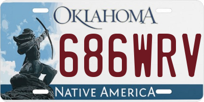 OK license plate 686WRV