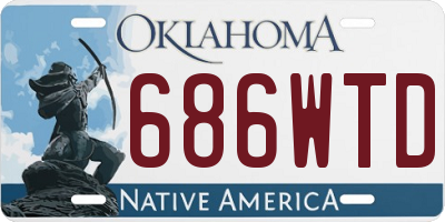 OK license plate 686WTD