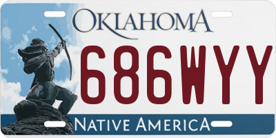 OK license plate 686WYY