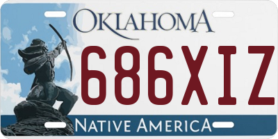OK license plate 686XIZ