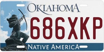 OK license plate 686XKP