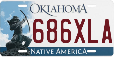 OK license plate 686XLA