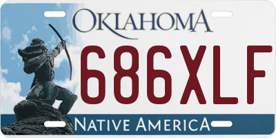OK license plate 686XLF