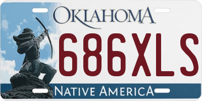 OK license plate 686XLS