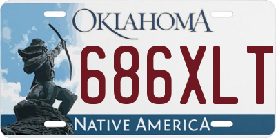 OK license plate 686XLT