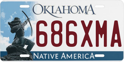 OK license plate 686XMA