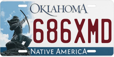 OK license plate 686XMD
