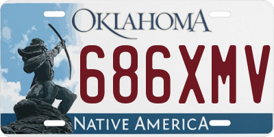 OK license plate 686XMV