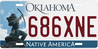 OK license plate 686XNE