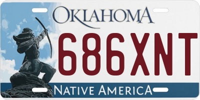 OK license plate 686XNT