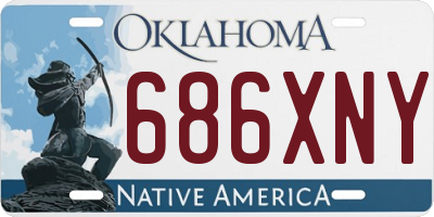 OK license plate 686XNY