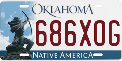 OK license plate 686XOG