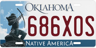OK license plate 686XOS