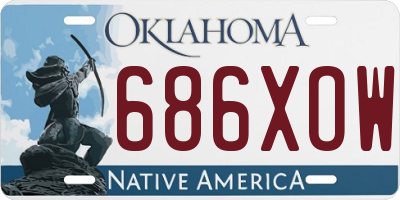 OK license plate 686XOW