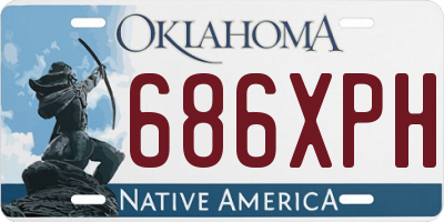 OK license plate 686XPH